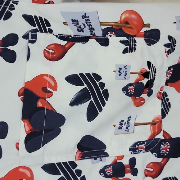 Adidas x Philip Colbert "Save The Lobster" Button Down Shirt Size XS - Picture 3 of 9